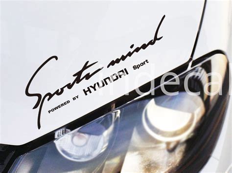 1 X Hyundai Sports Mind Sticker Black