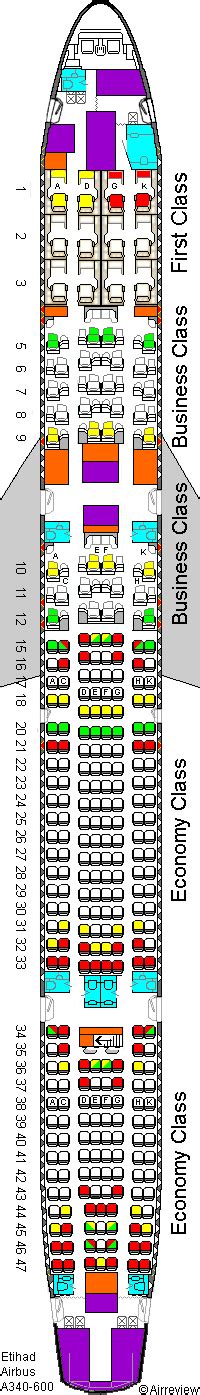 Seat Map And Seating Chart Lufthansa Airbus A340 300
