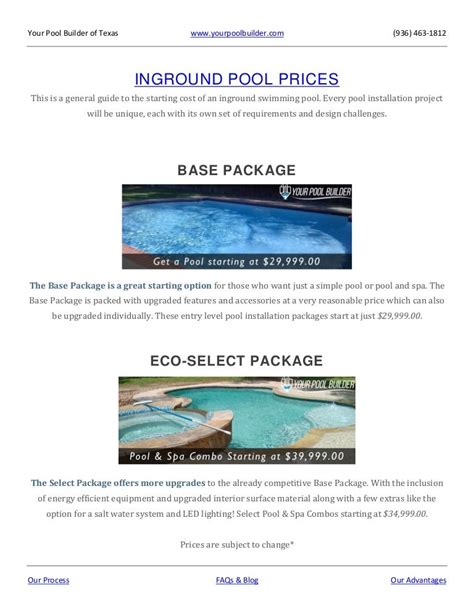 Pool Pricing Guide Inground Pool Construction Cost