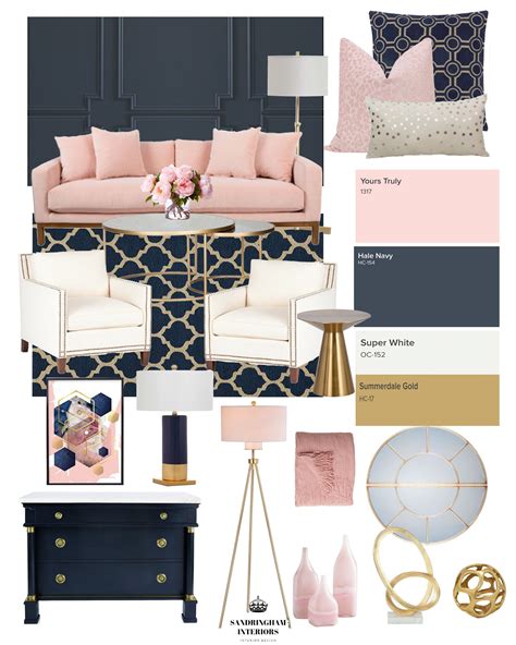 20 Navy Blue And Blush Bedroom