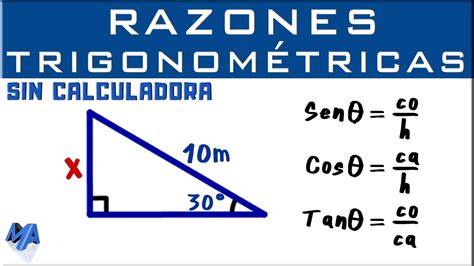Razones trigonométricas Sin calculadora Ejemplo 1 YouTube