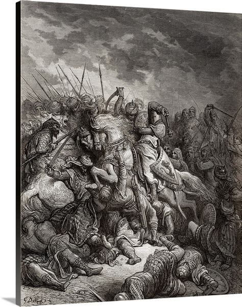 Richard I The Lionheart In Battle At Arsuf In 1191 From Bibliotheque