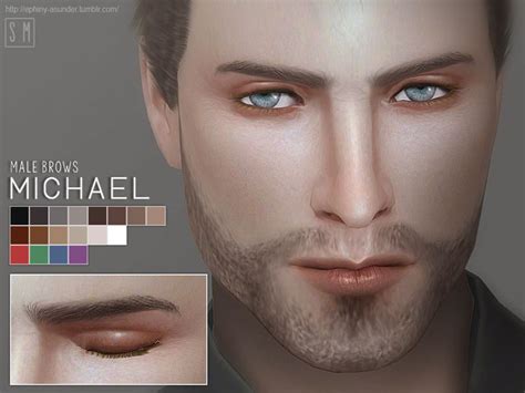 Screaming Mustards Michael Male Eyebrows Sims 4 Male Makeup Sims