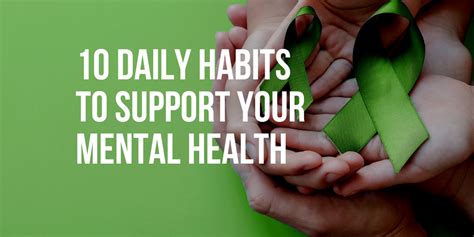 10 Daily Habits To Support Your Mental Health