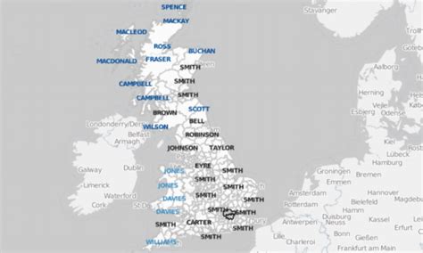 Try The Interactive Map That Reveals Britain S Most Popular Surnames