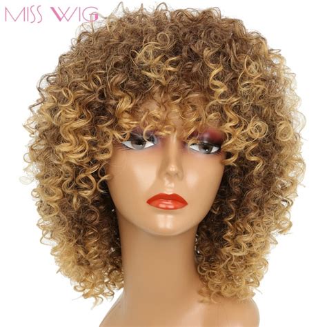 Mix & match this hair accessory with other items to create an avatar that is unique to you! MISS WIG 16Inches Long Afro Kinky Curly Wigs for Black ...