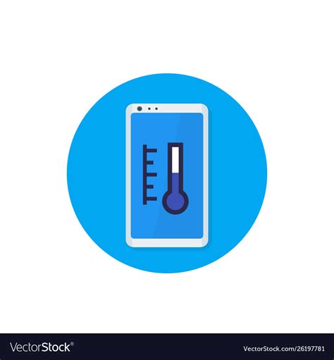 Smart Thermostat App Icon Royalty Free Vector Image