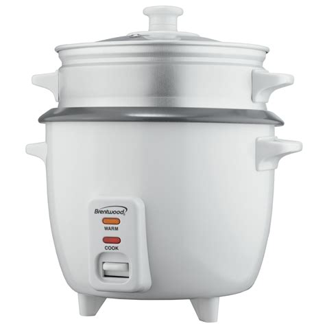 Brentwood Ts 180s 8 Cup White Rice Cooker With Steamer