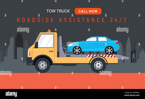 Car Tow Truck Accident Roadside Assistance Crash Breakdown Flatbed