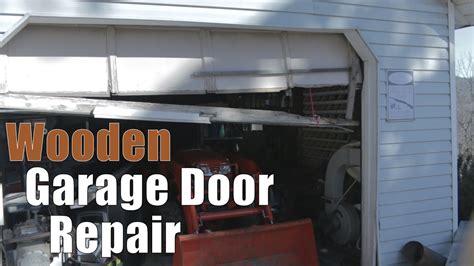Wooden Garage Door Repair Youtube