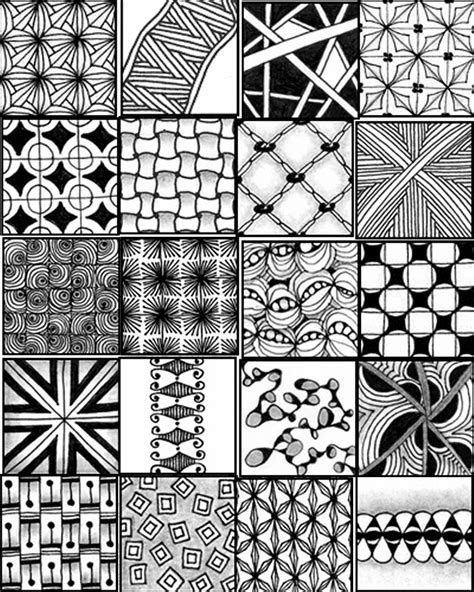 Zentangle Pattern Sheets Zentangle Patterns Easy Zentangle Patterns