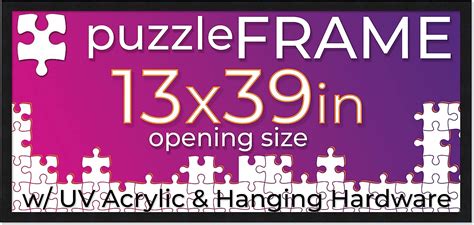 13x39 Frame For Jigsaw Puzzles Wooden Black Puzzle Frame Made To Display Puzzles