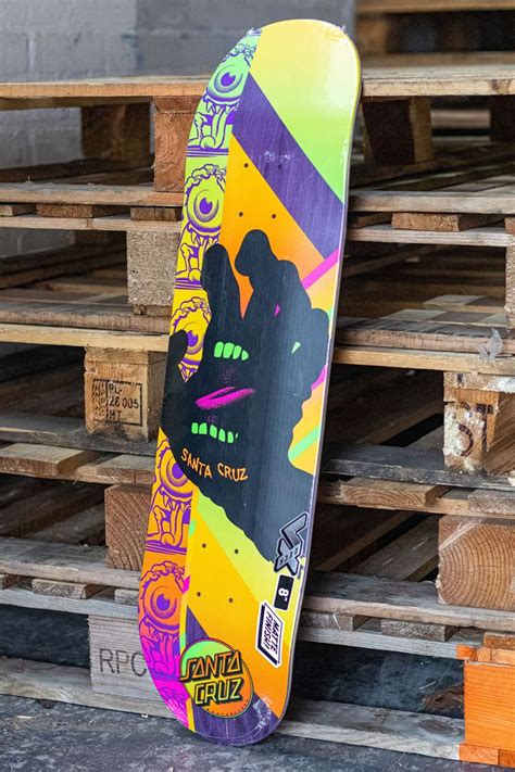Santa Cruz Afterglow Hand Vx Skateboard Deck 8 In 2020 Skateboard