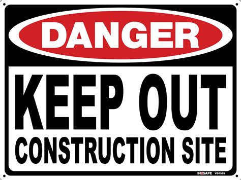 Danger Keep Out Construction Site Sign 300 X 225 Pvc Southern Workwear