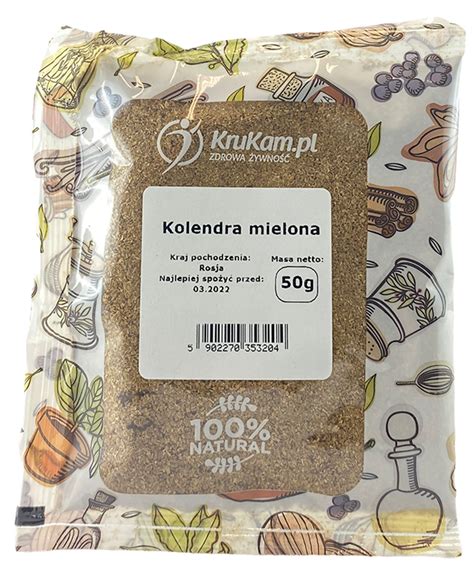 Kolendra Mielona 50g Krukam Zdrowa Żywność