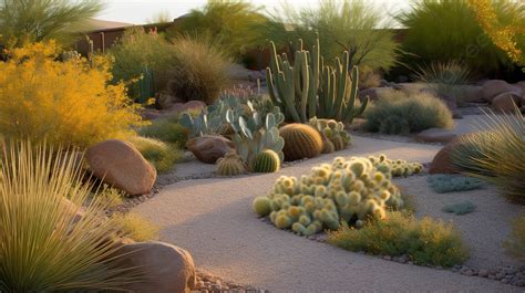 California Desert Landscaping Ideas For Gardens Background Desert