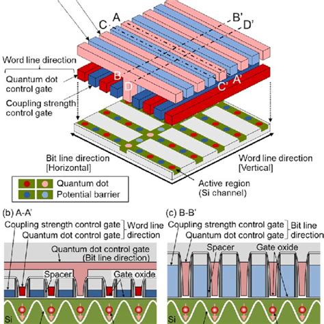 Schematic Diagram Of 2d Quantum Dot Array Structure With Si Channels