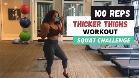 100 Rep Squat Challenge For Thicker Thighs Part 2 Jessica Mariah Youtube