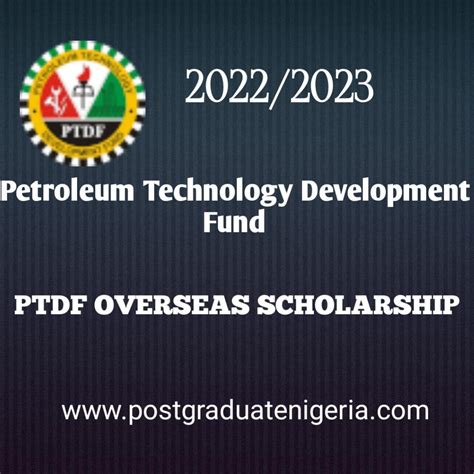 20222023 Ptdf Overseas Scholarship Application Out Postgraduate Nigeria