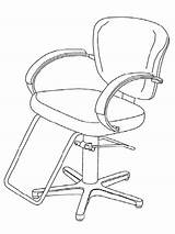Barber Coloring Getdrawings Getcolorings Chair Drawing sketch template