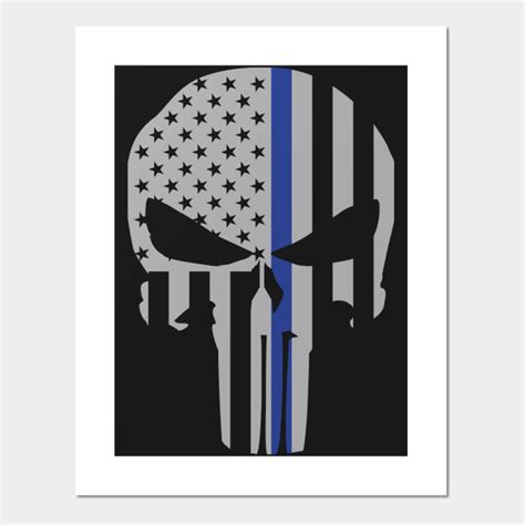 Thin Blue Line Punisher Thin Blue Line Posters And Art Prints