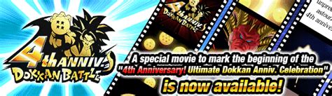 Check spelling or type a new query. 4th Anniversary! Ultimate Dokkan Anniv. Celebration ...