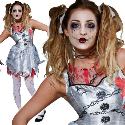 Voodoo Ladies Dead Doll Scary Zombie Halloween Party Fancy Dress Costume Zombie | eBay