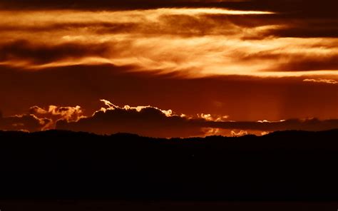 Download Wallpaper 3840x2400 Sunset Clouds Horizon Twilight Dark 4k