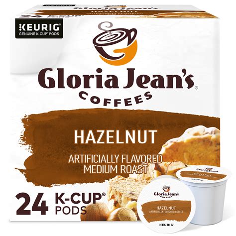 Gloria Jean S Coffee Hazelnut Medium Roast K Cup Coffee Pods 24 Count