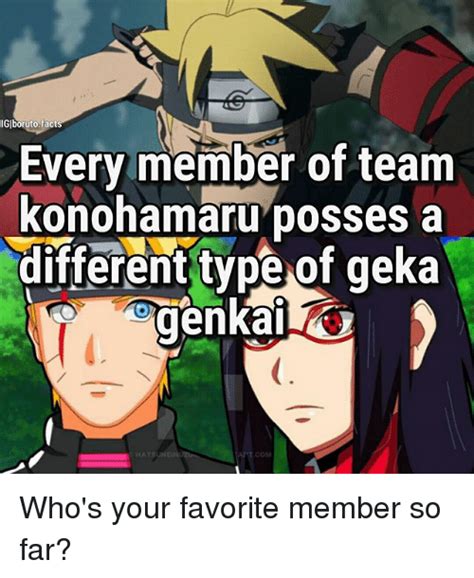 Ig Borutofact Every Member Of Team Konohamaru Posses A Different Typeof