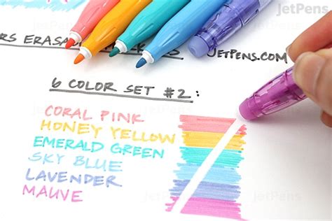 Pilot Frixion Colors Erasable Marker 6 Color Set 2 Jetpens