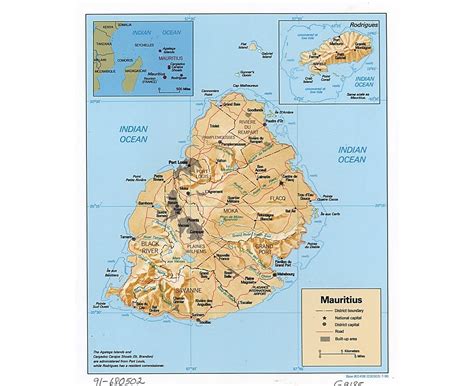 Large Detailed Map Of Mauritius Images
