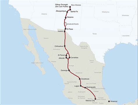Mapas El Camino Real De Tierra Adentro Sendero Histórico Nacional U