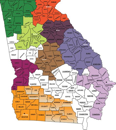 Map Of Ga With Counties World Map