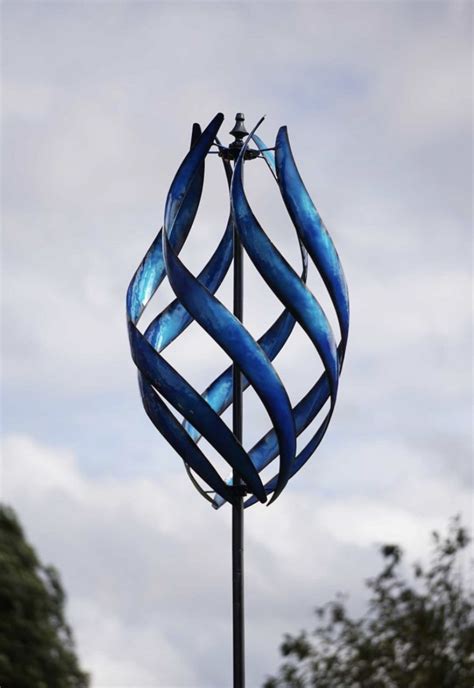 24 Kinetic Wind Spinner Stratus Blue At Weathervanes Of Maine Wind