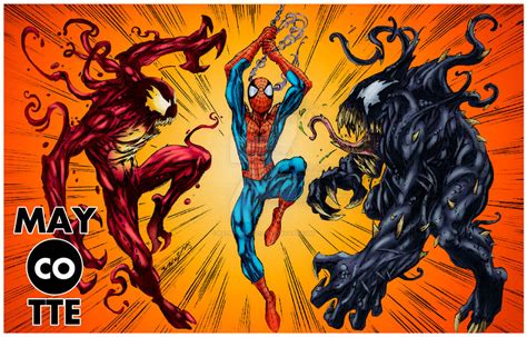 Carnage Spider Man And Venom Mark Bagley 1610 By Redknightz01 On