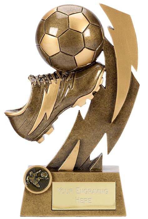Stunning Gold Flash Ball And Boot Football Trophy A1366