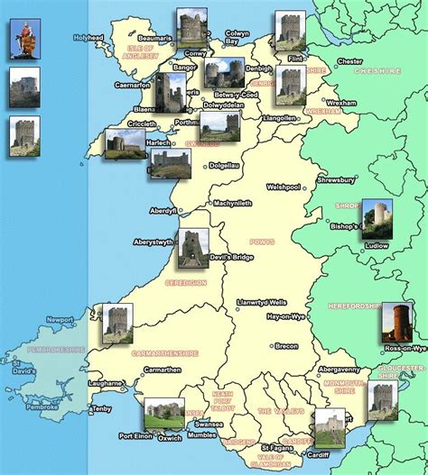 Map Of Welsh Castles In Wales Been To Almost Every Single One Of These Castles In Wales