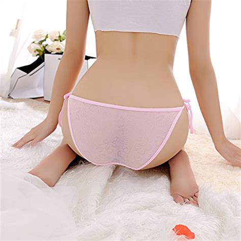 Milly Store Women Tie Panties Bowknot Ribbons Lace Invisible Crotch