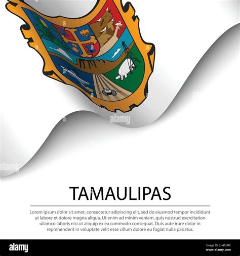 La Bandera De Tamaulipas Es Un Estado De México Sobre Fondo Blanco