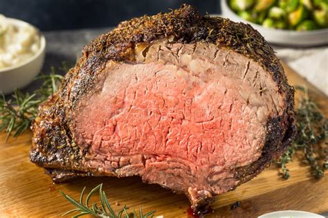 Homemade Standing Prime Rib Beef Roast Stock Image Image Of Food