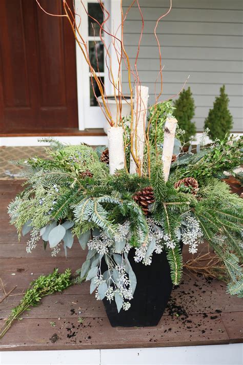 Christmas Planters Greenery Pinecone Darling Darleen A Lifestyle