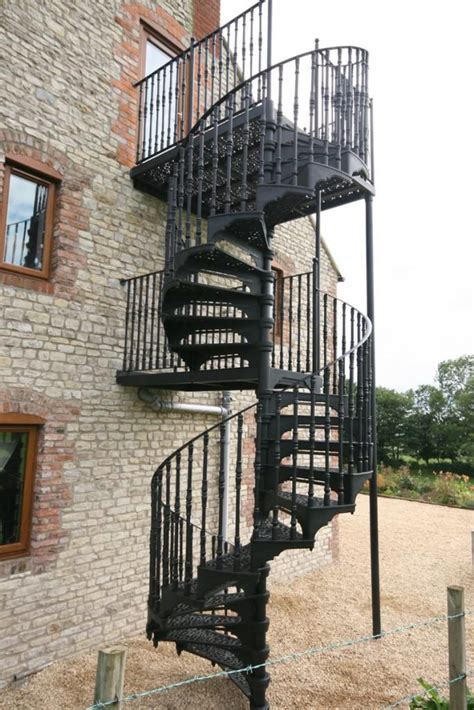 Double Flight Victorian Spiral Staircase Reeded Elite Spiral Staircases