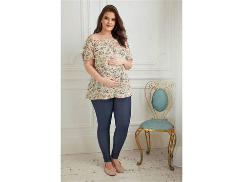 Maternity Flower Black Maternity Pregnancy Blouse Womens Outfit Two