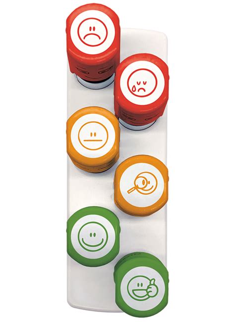 Stempels Beloningsstempels Emoji Set Set Van 6 Assorti Baert
