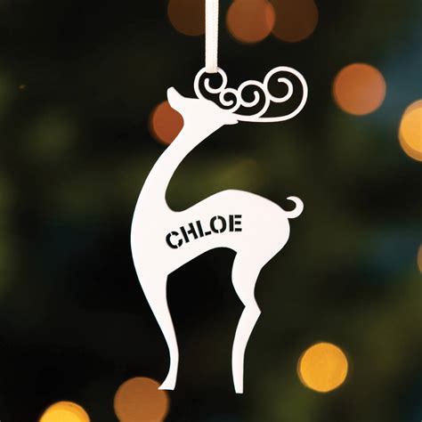 Personalised Reindeer Christmas Tree Decoration By Urban Twist