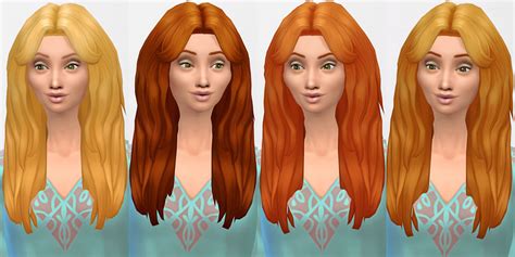 My Sims 4 Blog Kiara24 Long Messy Hair Recolors By Beaverhausen