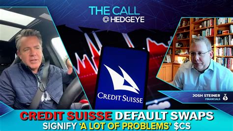 Credit Suisse Default Swaps Signify A Lot Of Problems CS YouTube