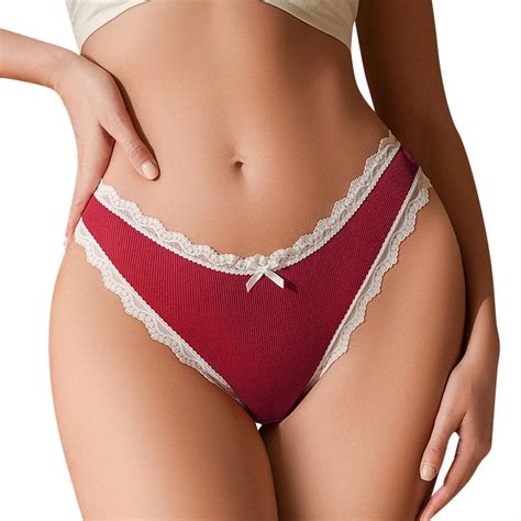 Brief Underwear For Women Custom Letter Logo Low Waist Striped Tangas No Show Bikini Custom