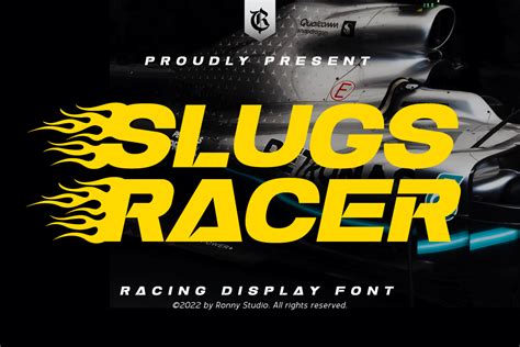 Slugs Racer Font Fonts Hungry